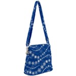 Snowflakes Winter Background Zipper Messenger Bag