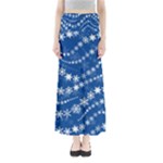 Snowflakes Winter Background Full Length Maxi Skirt