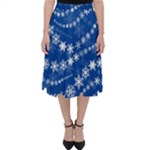 Snowflakes Winter Background Classic Midi Skirt