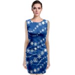 Snowflakes Winter Background Classic Sleeveless Midi Dress