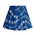 Snowflakes Winter Background Mini Flare Skirt
