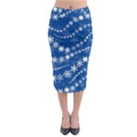 Snowflakes Winter Background Midi Pencil Skirt