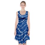 Snowflakes Winter Background Racerback Midi Dress