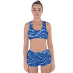 Snowflakes Winter Background Racerback Boyleg Bikini Set
