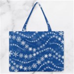 Snowflakes Winter Background Zipper Medium Tote Bag