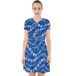 Snowflakes Winter Background Adorable in Chiffon Dress