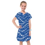 Snowflakes Winter Background Kids  Drop Waist Dress