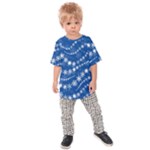 Snowflakes Winter Background Kids  Raglan T-Shirt