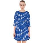 Snowflakes Winter Background Smock Dress