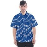 Snowflakes Winter Background Men s Short Sleeve Shirt