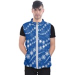 Snowflakes Winter Background Men s Puffer Vest
