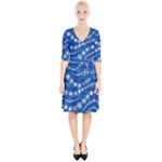 Snowflakes Winter Background Wrap Up Cocktail Dress