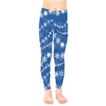 Snowflakes Winter Background Kids  Leggings