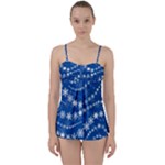 Snowflakes Winter Background Babydoll Tankini Set