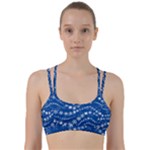 Snowflakes Winter Background Line Them Up Sports Bra