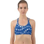 Snowflakes Winter Background Back Web Sports Bra