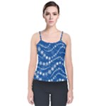 Snowflakes Winter Background Velvet Spaghetti Strap Top