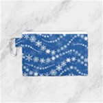 Snowflakes Winter Background Canvas Cosmetic Bag (Small)