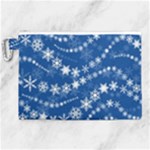 Snowflakes Winter Background Canvas Cosmetic Bag (XL)