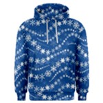 Snowflakes Winter Background Men s Overhead Hoodie