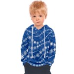 Snowflakes Winter Background Kids  Overhead Hoodie