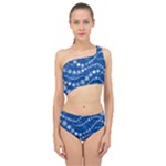Snowflakes Winter Background Spliced Up Two Piece Swimsuit
