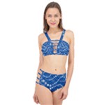 Snowflakes Winter Background Cage Up Bikini Set