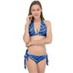 Snowflakes Winter Background Tie It Up Bikini Set