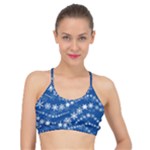Snowflakes Winter Background Basic Training Sports Bra