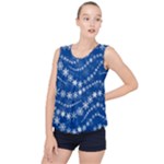 Snowflakes Winter Background Bubble Hem Chiffon Tank Top