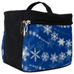 Snowflakes Winter Background Make Up Travel Bag (Big)
