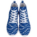 Snowflakes Winter Background Men s Lightweight High Top Sneakers