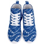 Snowflakes Winter Background Women s Lightweight High Top Sneakers