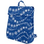 Snowflakes Winter Background Flap Top Backpack