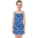 Snowflakes Winter Background Kids  Summer Sun Dress