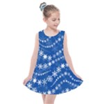 Snowflakes Winter Background Kids  Summer Dress