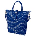 Snowflakes Winter Background Buckle Top Tote Bag