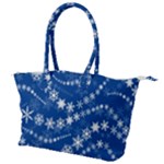 Snowflakes Winter Background Canvas Shoulder Bag