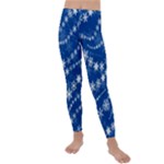 Snowflakes Winter Background Kids  Lightweight Velour Leggings