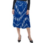 Snowflakes Winter Background Classic Velour Midi Skirt 