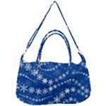 Snowflakes Winter Background Removable Strap Handbag