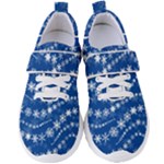 Snowflakes Winter Background Women s Velcro Strap Shoes