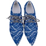 Snowflakes Winter Background Pointed Oxford Shoes