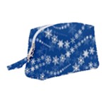 Snowflakes Winter Background Wristlet Pouch Bag (Medium)