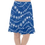 Snowflakes Winter Background Fishtail Chiffon Skirt