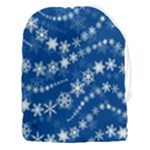 Snowflakes Winter Background Drawstring Pouch (3XL)