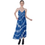 Snowflakes Winter Background Tie Back Maxi Dress