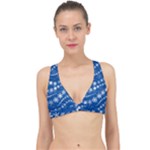Snowflakes Winter Background Classic Banded Bikini Top
