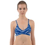 Snowflakes Winter Background Wrap Around Bikini Top