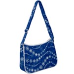 Snowflakes Winter Background Zip Up Shoulder Bag